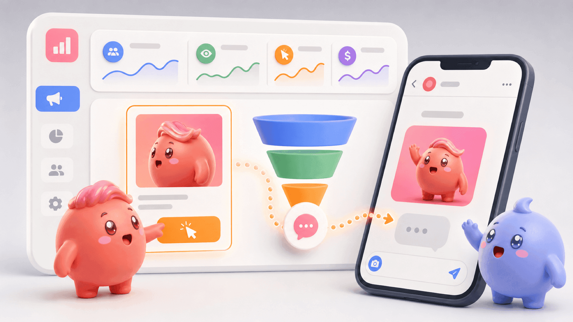 Instagram ads manager dashboard with DM lead notifications